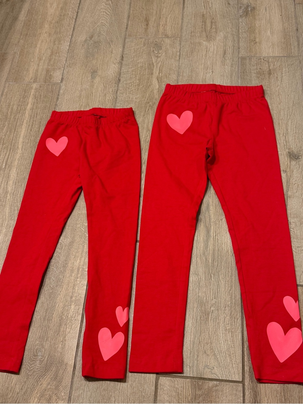 Red Kids Heart Leggings - Cat and Jack New 4/5 and 6/7